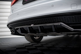 Central Rear Splitter (with vertical bars) Audi A4 Competition B8 Facelift - 0