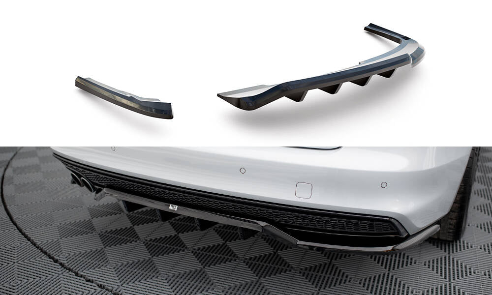 Rear Splitter (with vertical bars) Audi A4 Competition B8 Facelift