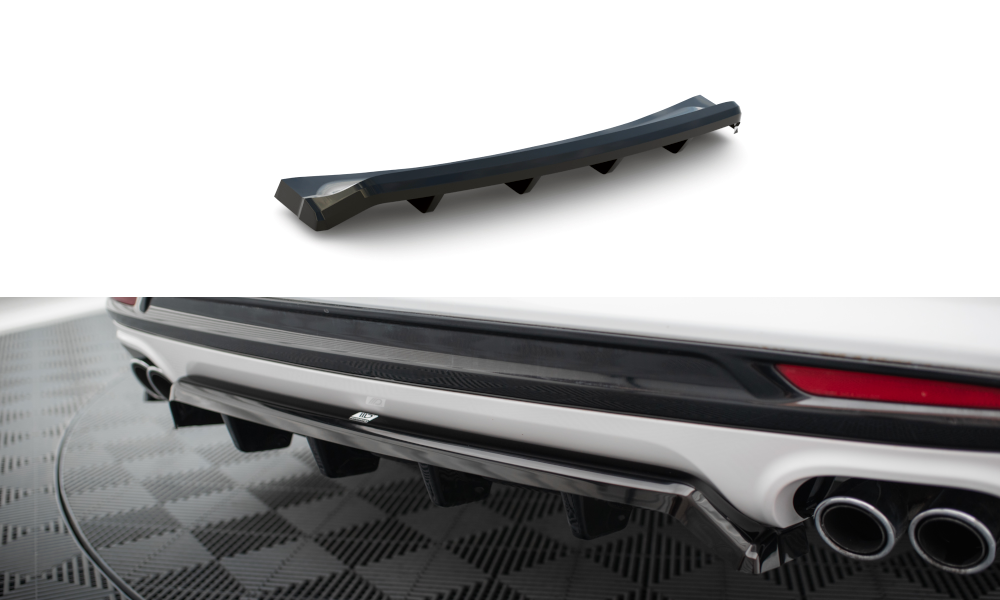 Rear Splitter (with vertical bars) Ford Mondeo Sport Mk5 Facelift / Fusion Sport Mk2 Facelift