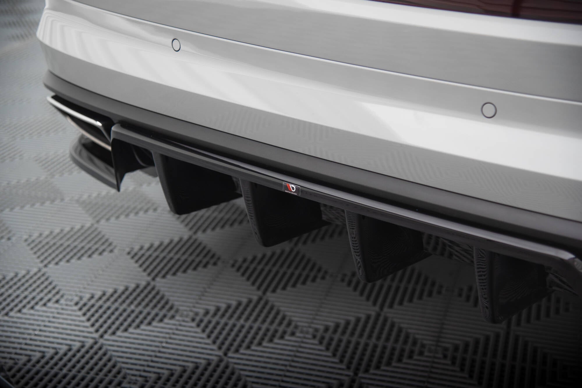 Rear Splitter (with vertical bars) Skoda Kodiaq RS Mk1 Facelift