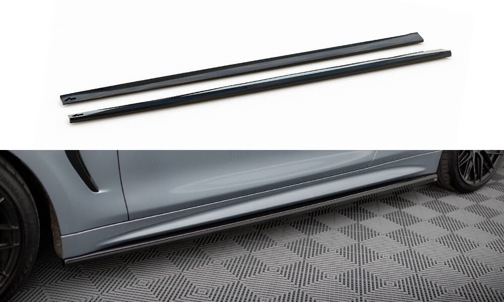 Side Skirts Diffusers V.3 BMW 4 Coupe / Gran Coupe / Cabrio M-Pack F32 / F36 / F33