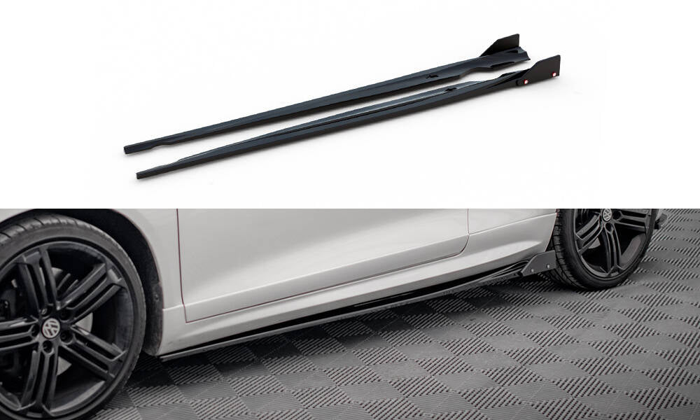 Side Skirts Diffusers V.2 + Flaps Volkswagen Scirocco R Mk3