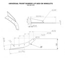 UNIVERSAL FRONT BUMPER LIP ADD-ON WINGLETS-4