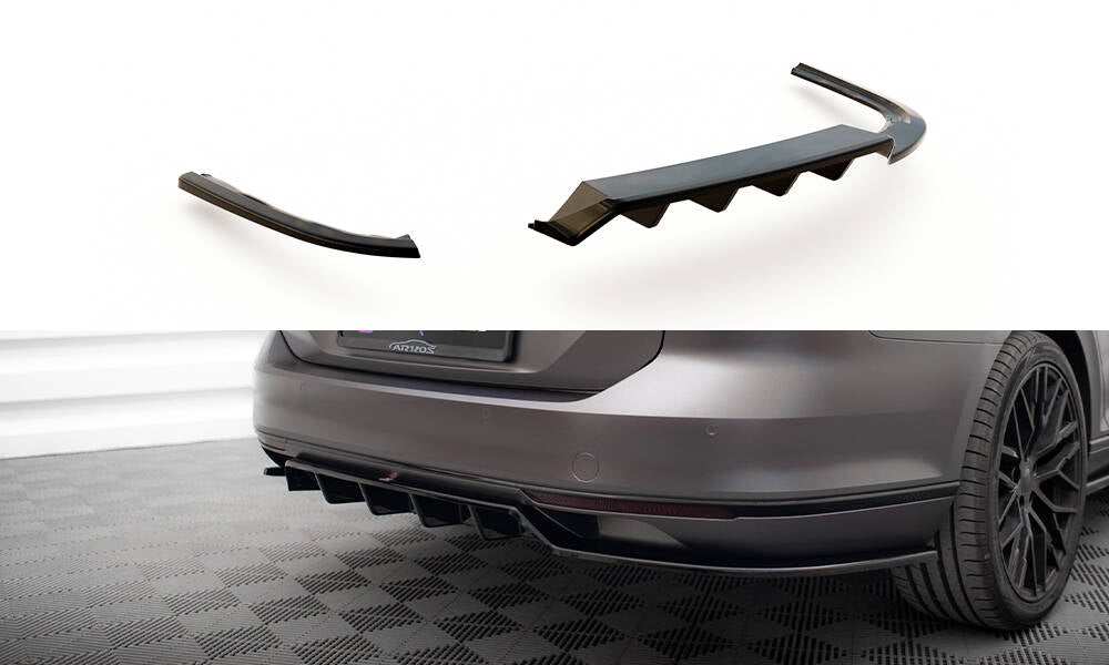 Rear Splitter (with vertical bars) Volkswagen Passat R-Line B8