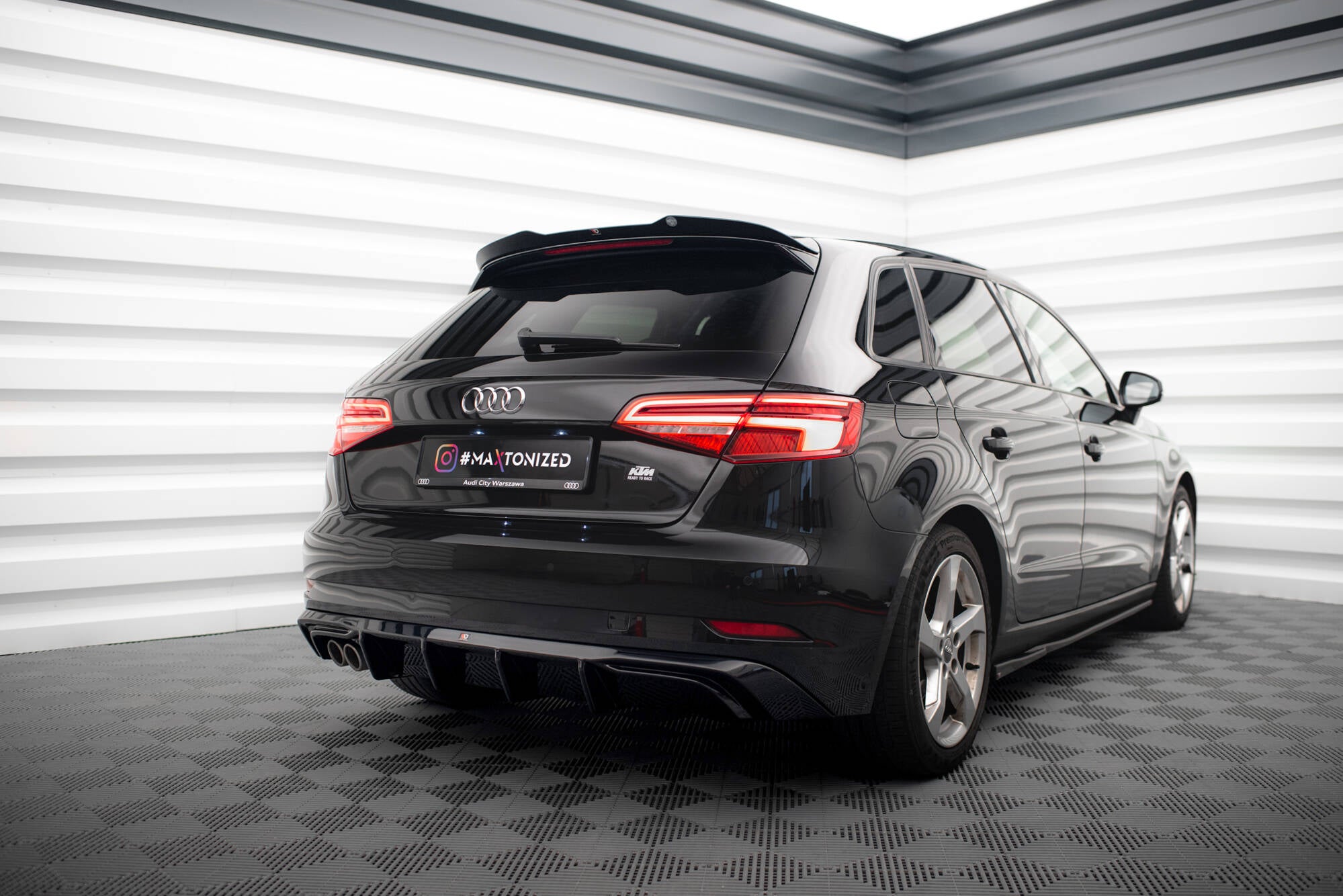 Rear Valance Audi A3 Sportback 8V Facelift (Version with double exhaust tip)