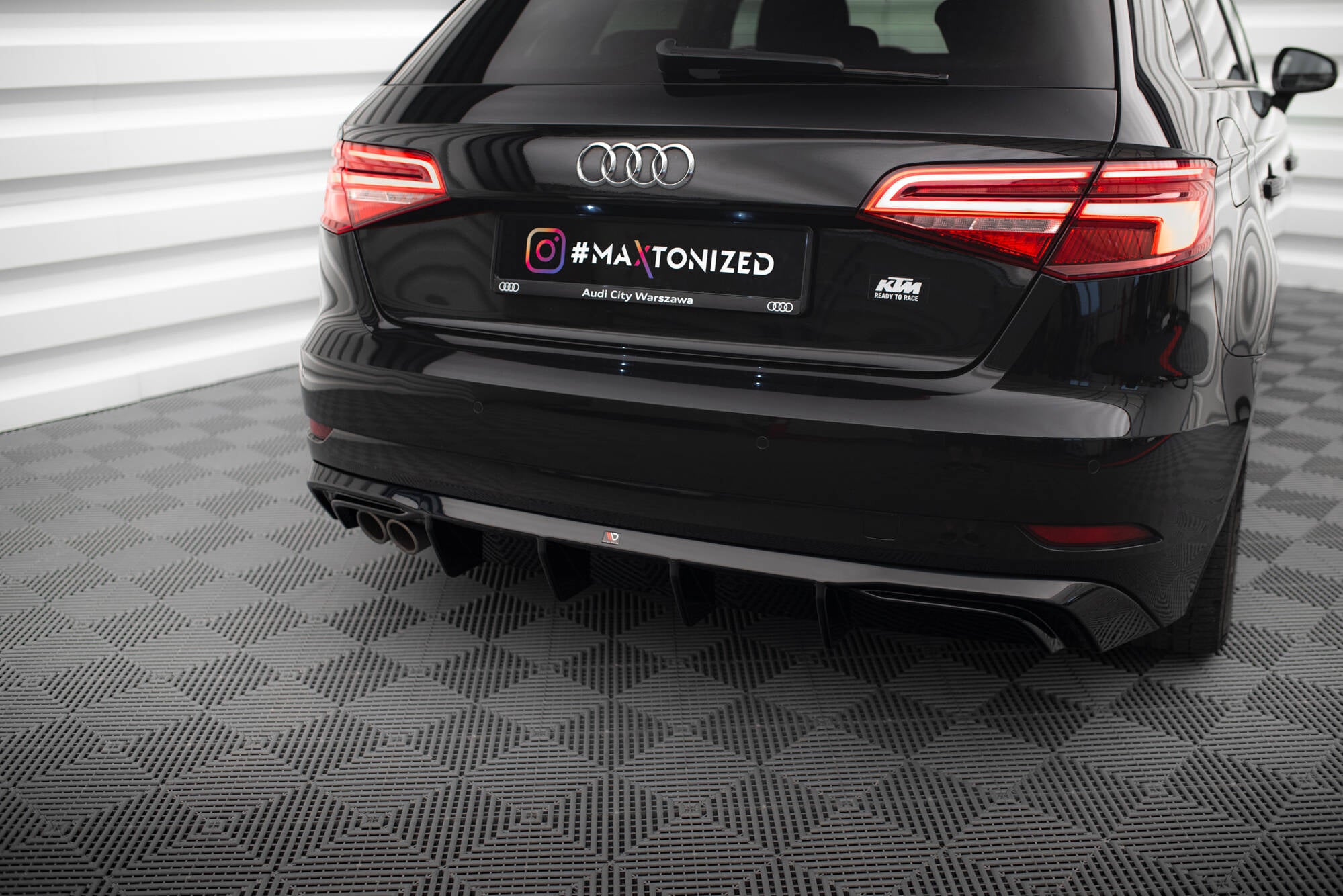 Rear Valance Audi A3 Sportback 8V Facelift (Version with double exhaust tip)