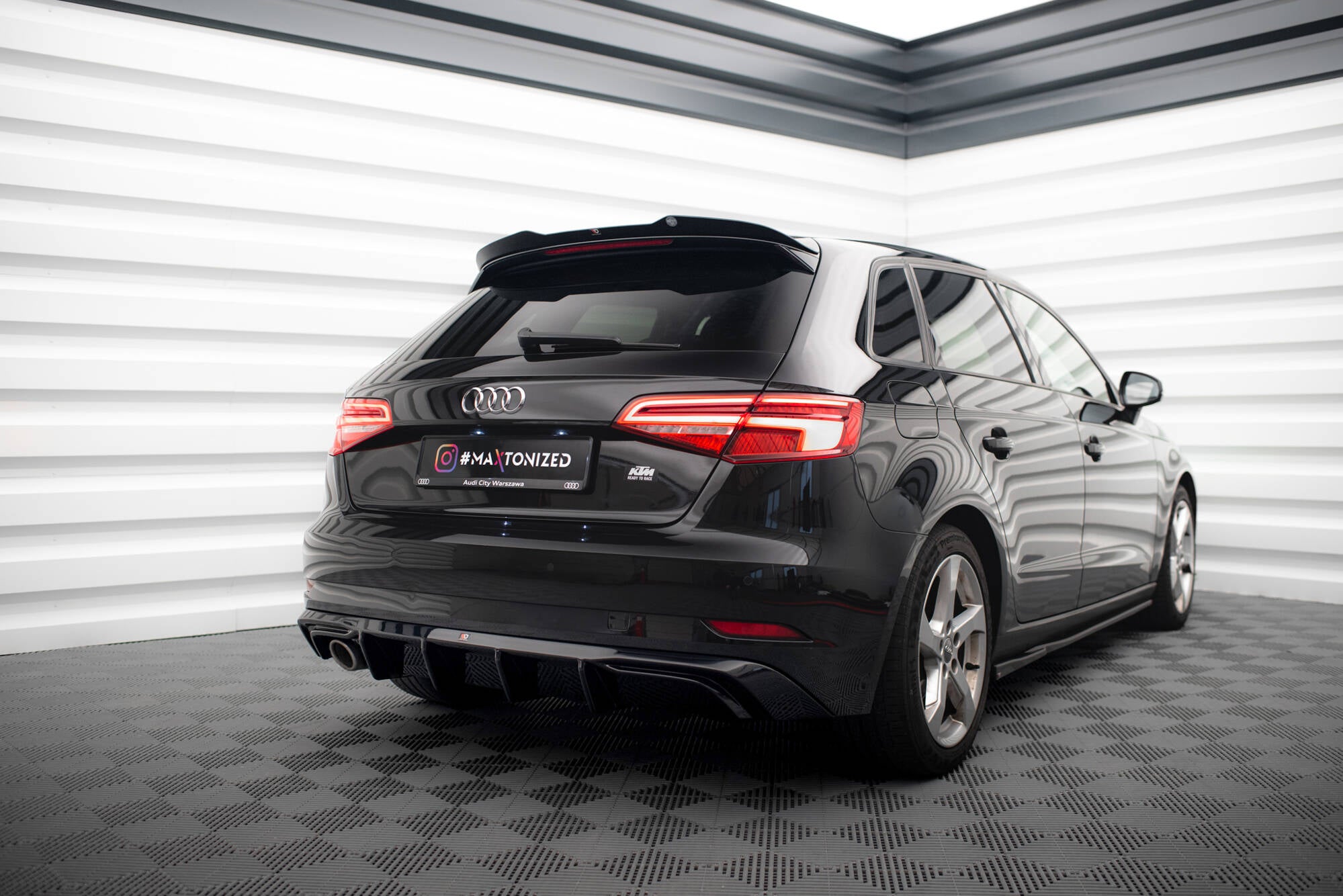 Rear Valance Audi A3 Sportback 8V Facelift (Version with one exhaust tip on single side)