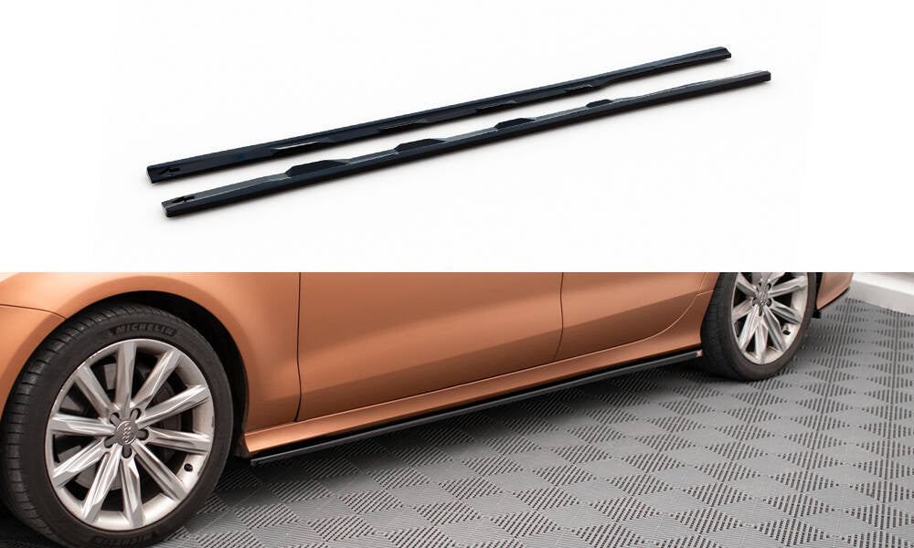 Side Skirts Diffusers V.2 Audi A7 S-Line C7