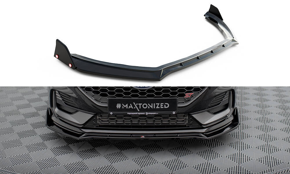 Front Splitter V.4 + Flaps Ford Fiesta ST / ST-line Mk8 Facelift