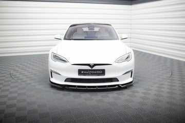 Front Splitter V.1 Tesla Model S Plaid Mk1 Facelift - 0