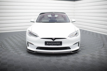 Front Splitter V.2 Tesla Model S Plaid Mk1 Facelift - 0
