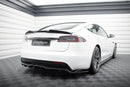Central Rear Splitter (with vertical bars) V.2 Tesla Model S Plaid Mk1 Facelift-2
