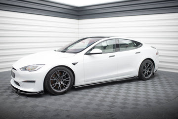 Side Skirts Diffusers V.1 Tesla Model S Plaid Mk1 Facelift - 0