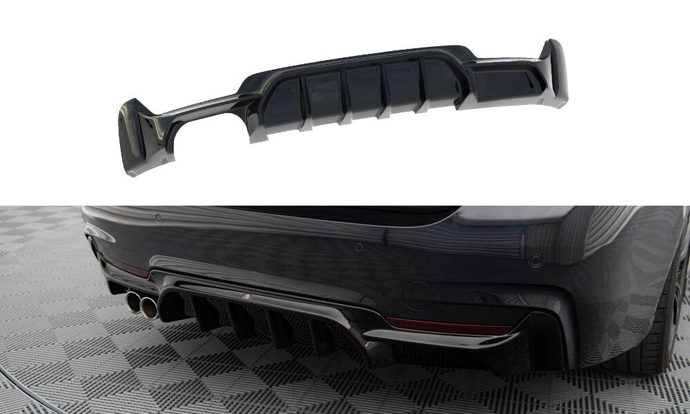 Rear Valance BMW 4 Coupe / Gran Coupe / Cabrio M-Pack F32 / F36 / F33 (Version with exhaust on one side)