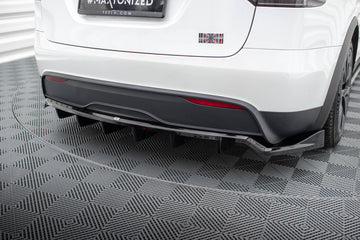 Rear Splitter (with vertical bars) Tesla Model X Mk1 Facelift - 0