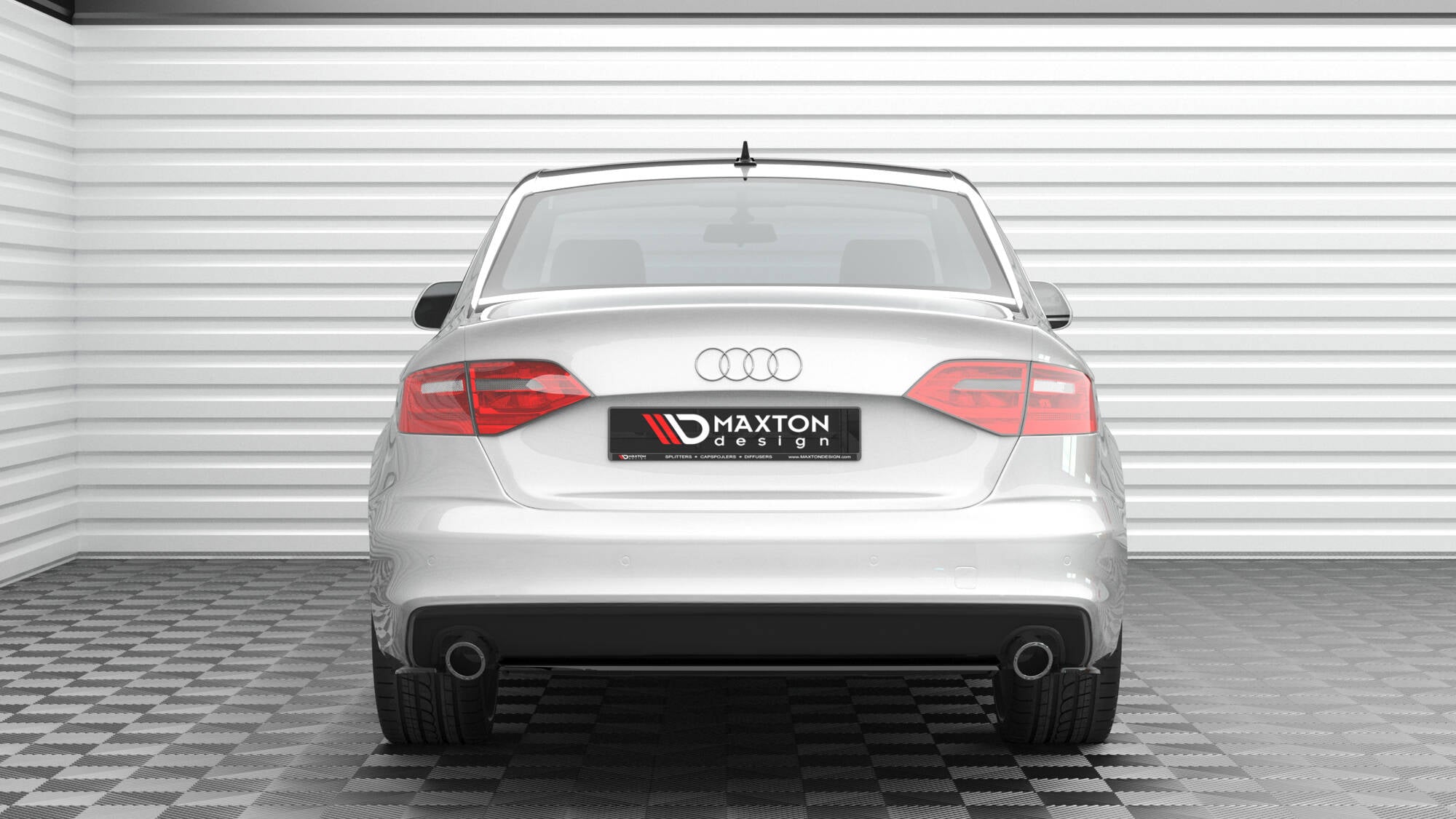 Central Rear Splitter for Audi A4 S-Line B8 Facelift