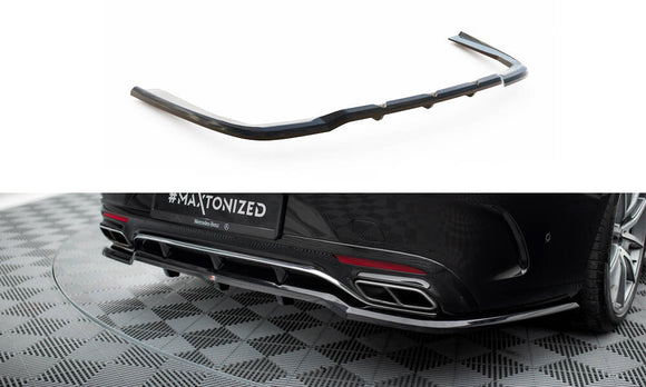 Central Rear Splitter (with vertical bars) Mercedes-Benz S Coupe AMG-Line C217 Facelift