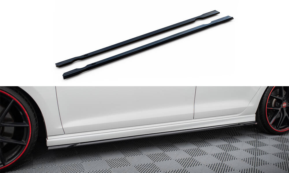 Side Skirts Diffusers V.4 Volkswagen Golf R / R-Line Mk7