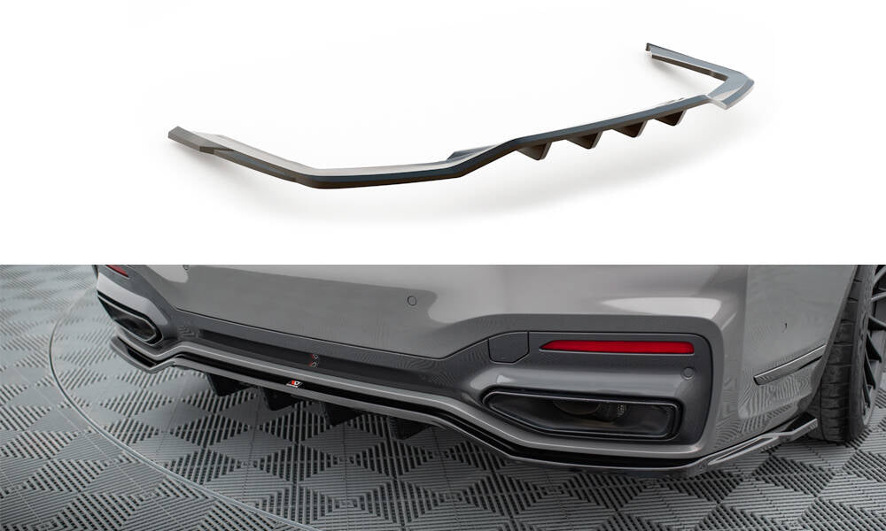 Rear Splitter (with vertical bars) V.2 BMW 7 M-Pack G11 / G12 Facelift