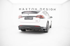 Rear Splitter (with vertical bars) V.2 Tesla Model X Mk1 Facelift - 0