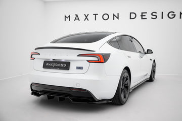 Rear Splitter (with vertical bars) V.2 Tesla Model 3 Performance Mk1 Facelift - 0