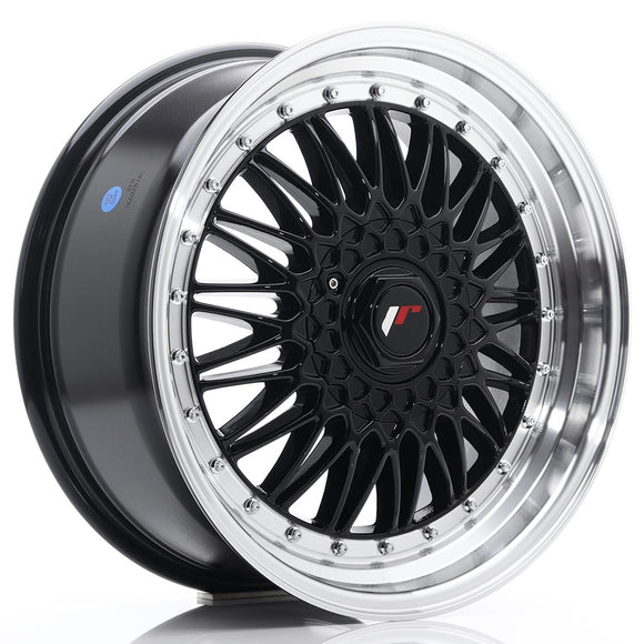 JR Wheels JR9 18x8 ET35 5x120 Gloss Black w/ Machined Lip