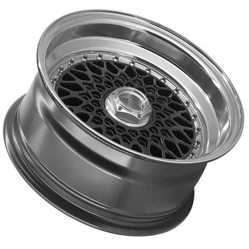 LENSO WHEELS BSX 8,0X15" BLANK ET25 CB73,1 NEGRO ARO PULIDO - 0