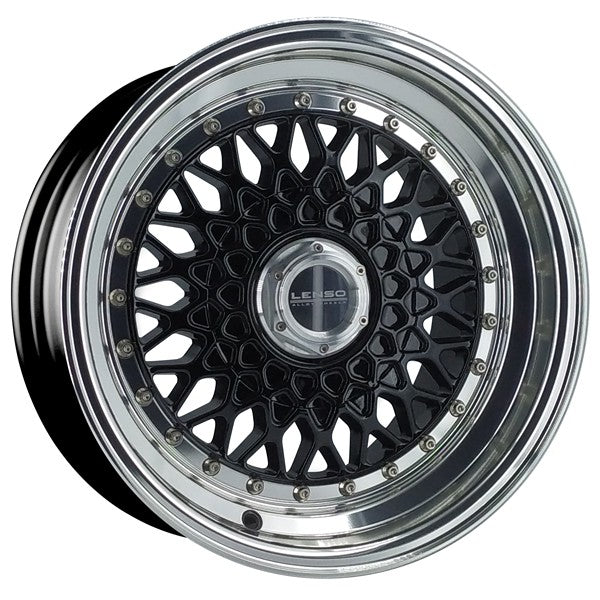 LENSO WHEELS BSX 8,0X15" BLANK ET25 CB73,1 NEGRO ARO PULIDO