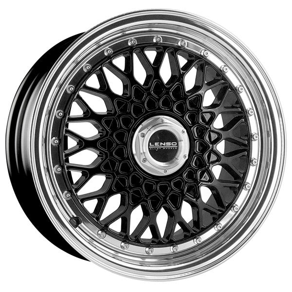 LENSO WHEELS BSX 7,0X15" BLANK ET20 CB73,1 NEGRO ARO PULIDO