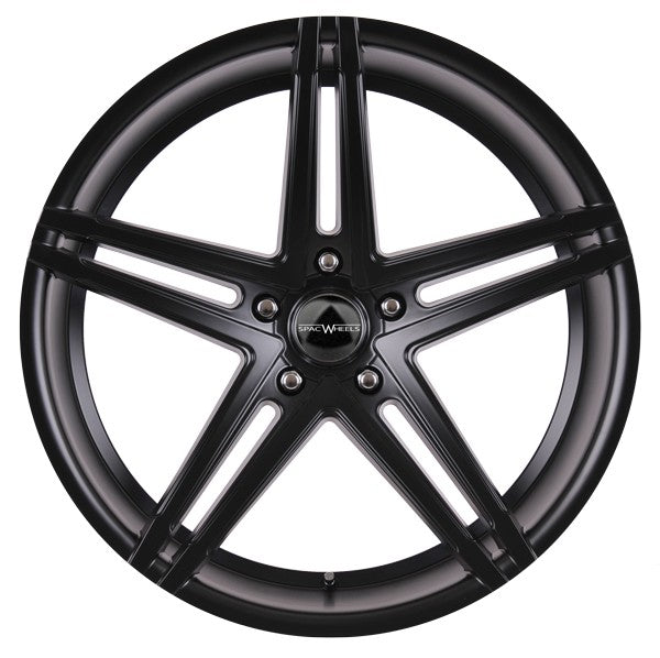 SPACWHEELS ATLANTIC 9,0X22" BLANK ET40 CB74,1 NEGRO MATE | 5 BRAZOS DOBLES