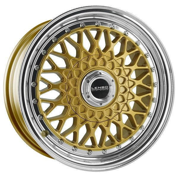 LENSO WHEELS BSX 7,0X15" 4X100 ET20 CB73,1 ORO ARO PULIDO