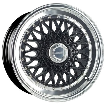 LENSO WHEELS BSX 7,5X16" 4X100 ET25 CB73,1 NEGRO ARO PULIDO - 0