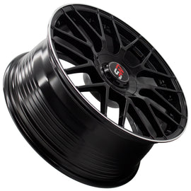 SPACWHEELS F083 8,0X18" BLANK ET30 CB73,1 BLACK GLOSS / LIP ALUM - 0