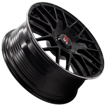 SPACWHEELS F083 8,0X18" BLANK ET30 CB73,1 BLACK GLOSS / LIP ALUM - 0