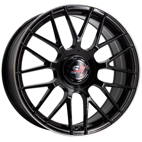 SPACWHEELS F083 8,0X18" BLANK ET30 CB73,1 BLACK GLOSS / LIP ALUM