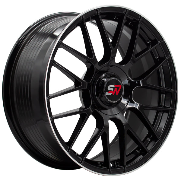 SPACWHEELS F083 8,0X18" BLANK ET30 CB73,1 BLACK GLOSS / LIP ALUM