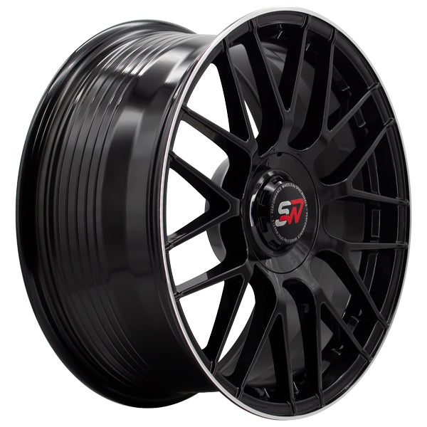 SPACWHEELS F083 8,0X18" BLANK ET30 CB73,1 BLACK GLOSS / LIP ALUM