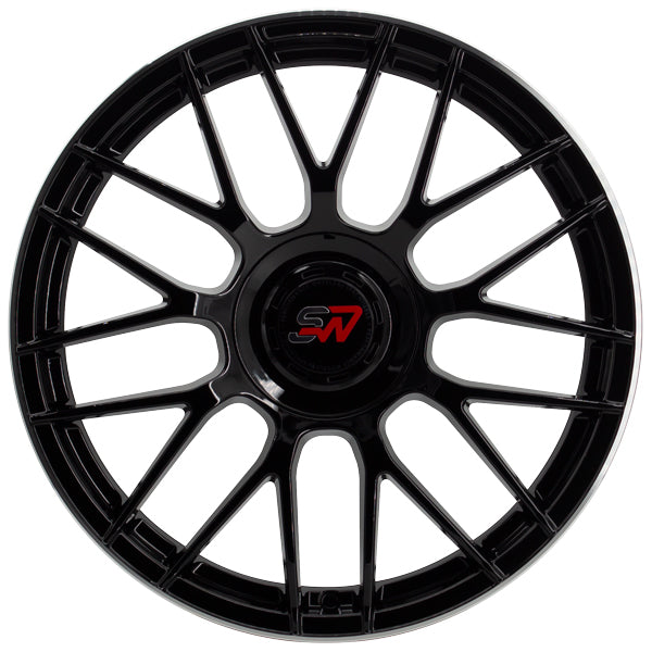 SPACWHEELS F083 8,0X18" BLANK ET30 CB73,1 BLACK GLOSS / LIP ALUM