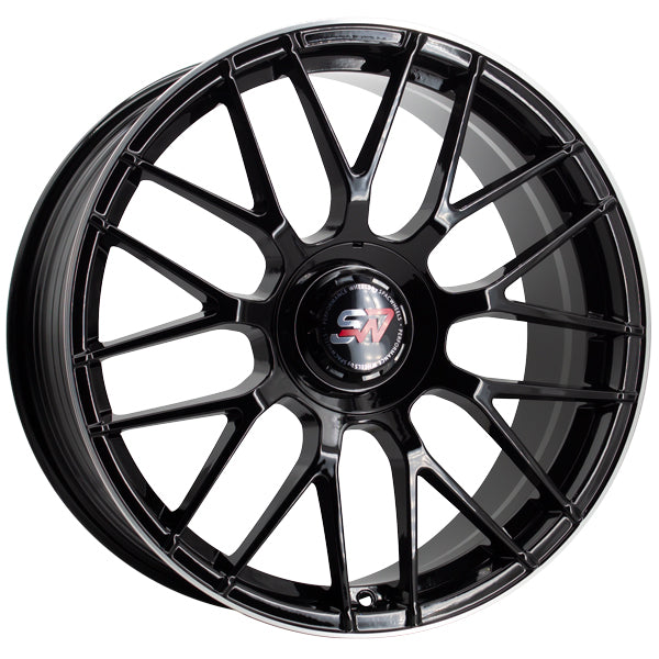 SPACWHEELS F083 8,5X19" 5X112 ET40 CB73,1 BLACK GLOSS / LIP ALUM