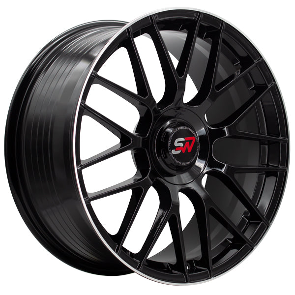 SPACWHEELS F083 8,5X19" 5X112 ET40 CB73,1 BLACK GLOSS / LIP ALUM