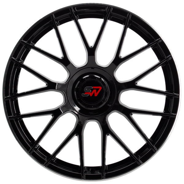 SPACWHEELS F083 8,5X19" 5X112 ET40 CB73,1 BLACK GLOSS / LIP ALUM