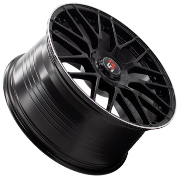 SPACWHEELS F083 9,5X19" BLANK ET40 CB73,1 BLACK GLOSS / LIP ALUM - 0