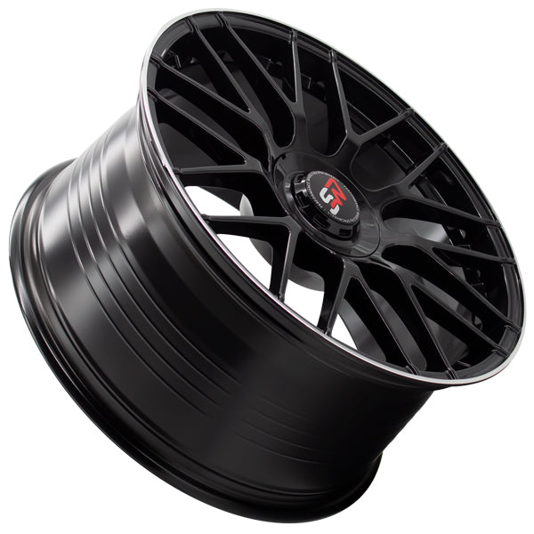 SPACWHEELS F083 9,5X19" BLANK ET40 CB73,1 BLACK GLOSS / LIP ALUM