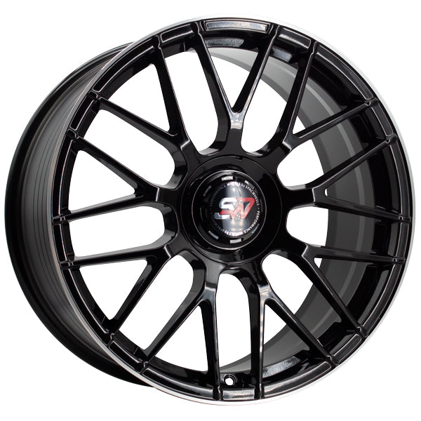 SPACWHEELS F083 9,5X19" BLANK ET40 CB73,1 BLACK GLOSS / LIP ALUM