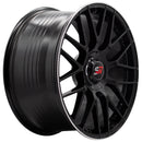 SPACWHEELS F083 9,5X19" BLANK ET40 CB73,1 BLACK GLOSS / LIP ALUM-5