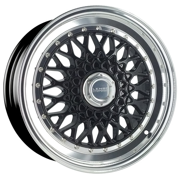 LENSO WHEELS BSX 7,5X16" 4X98 ET35 CB73,1 NEGRO ARO PULIDO (8x98)