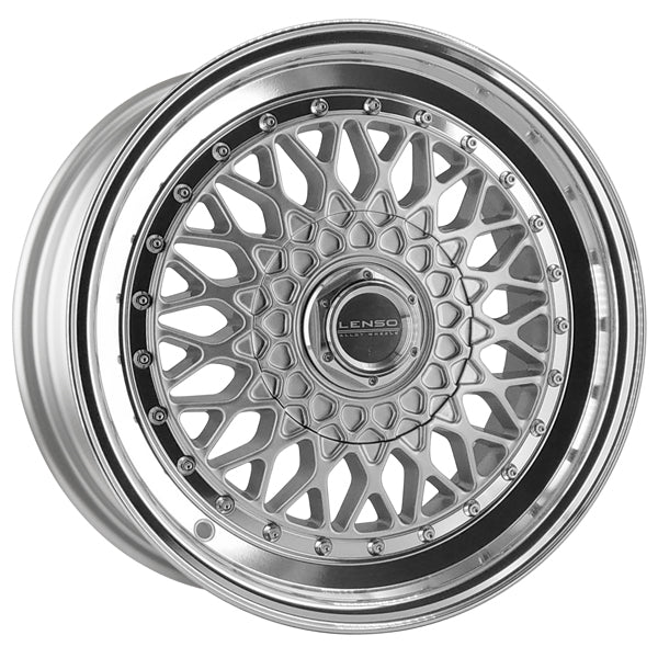 LENSO WHEELS BSX 7,5X16" 5X100 ET25 CB73,1 PLATA ARO PULIDO