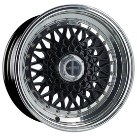LENSO WHEELS BSX 8,0X15" 5X100 ET25 CB73,1 NEGRO ARO PULIDO - 0