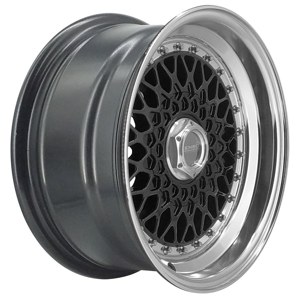 LENSO WHEELS BSX 8,0X15" 5X100 ET25 CB73,1 NEGRO ARO PULIDO