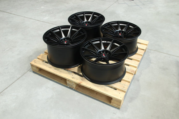 Set of JR11 19x9,5 ET22 + 19x11 ET25 5x114,3/120 Matt Black